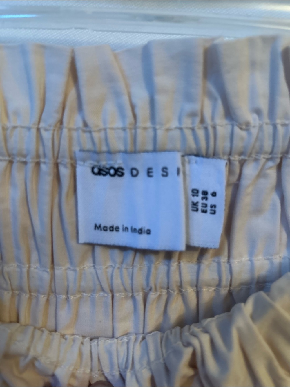 ASOS Beige Full MaxiSkirt with Smocked Waist,  100% Cotton. - Picture 5 of 10